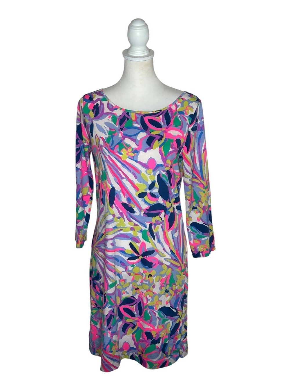 Lilly Pulitzer Marlowe Dress Havin A Blast Tropical EUC Sz M Resortwear Cruise